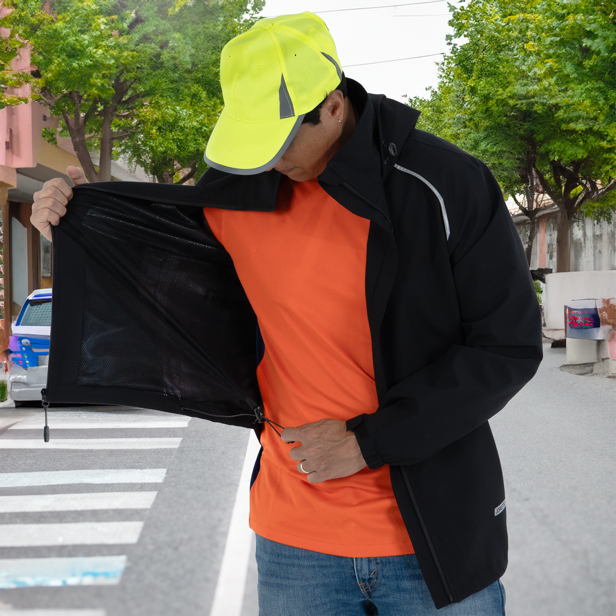 Jorestech Hi-Vis Waterproof Ripstop Jacket with Reflective Heat Transfer Tapes