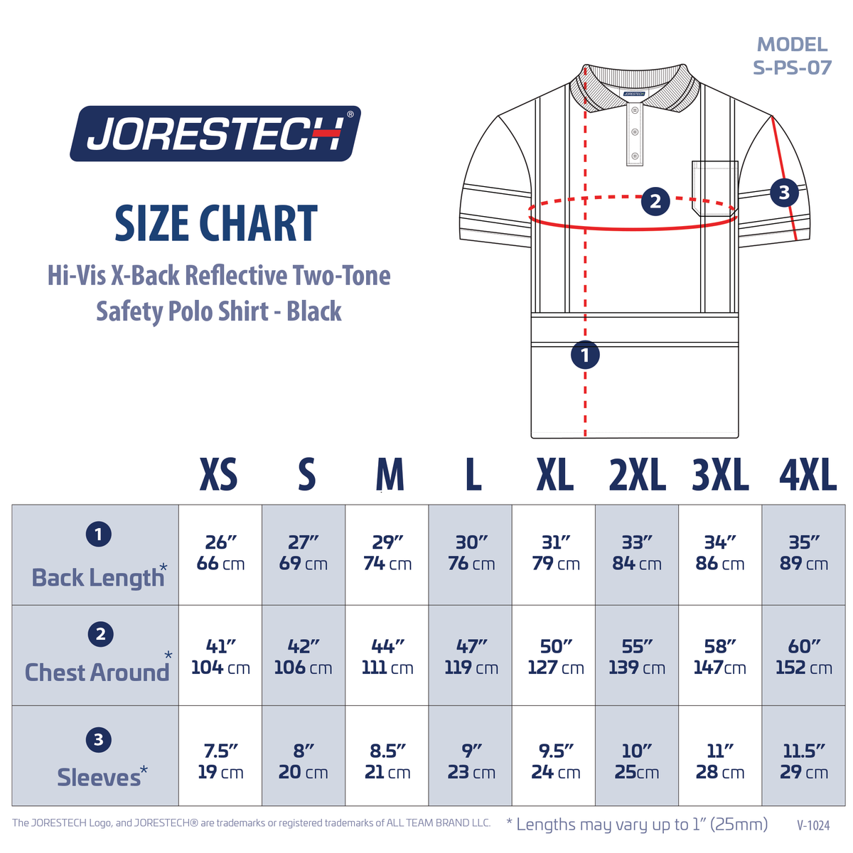Jorestech Hi-Vis X-Back Reflective Two-Tone Safety Polo Shirt