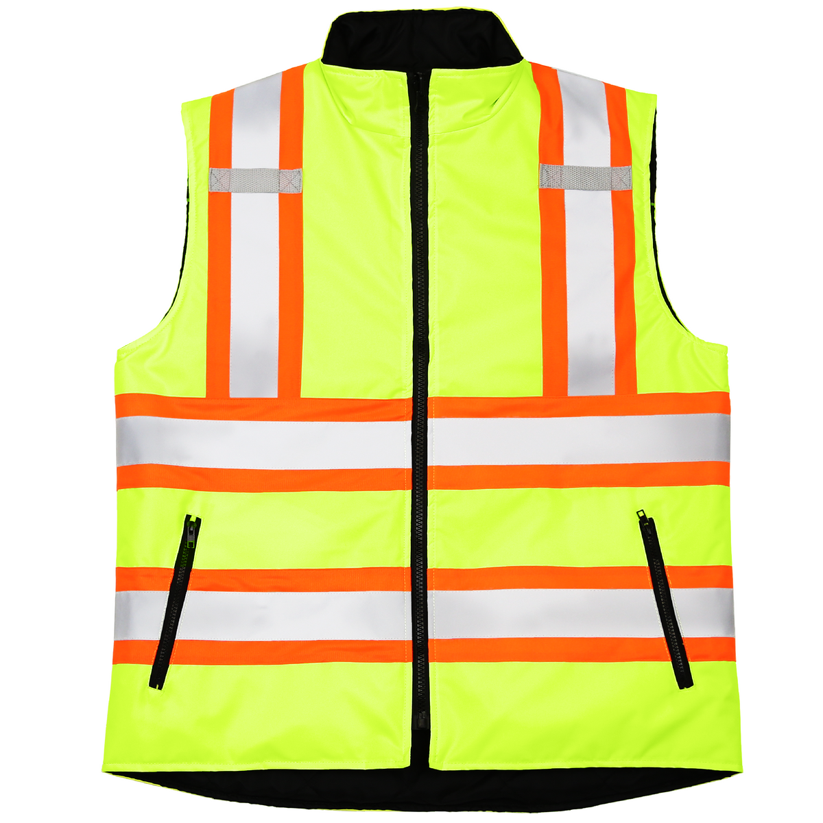 Jorestech Hi-Vis X-Back Reversible Insulated Safety Vest with Reflective Strips