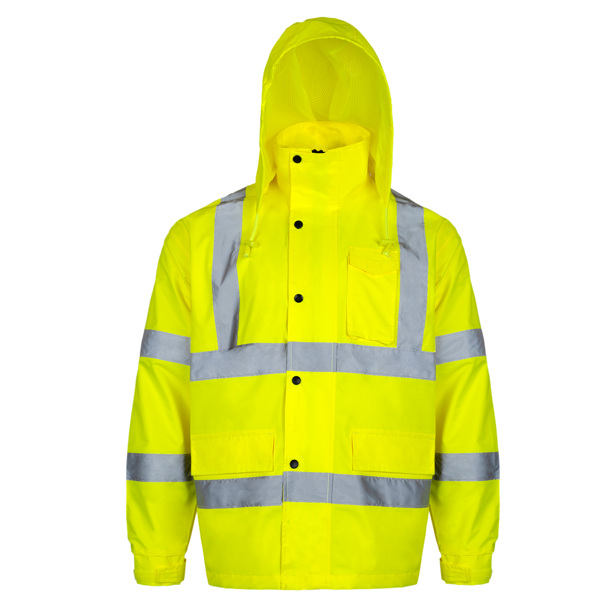 Jorestech Hi-Vis Yellow Rain Jacket with 2" Reflective Strips