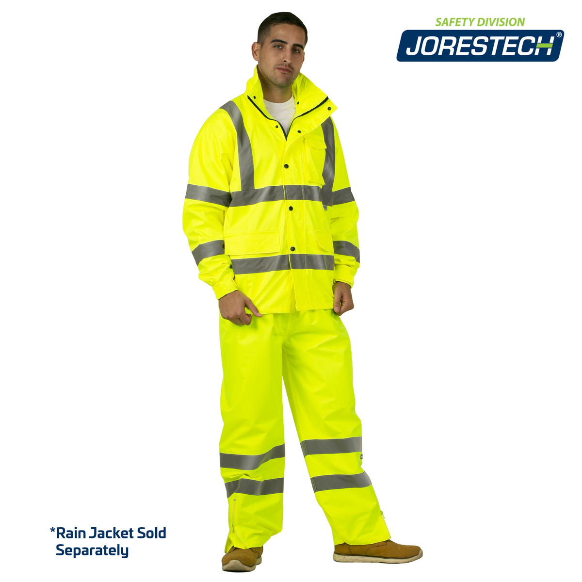 Jorestech Hi-Vis Yellow Rain Pants with Reflective Strips
