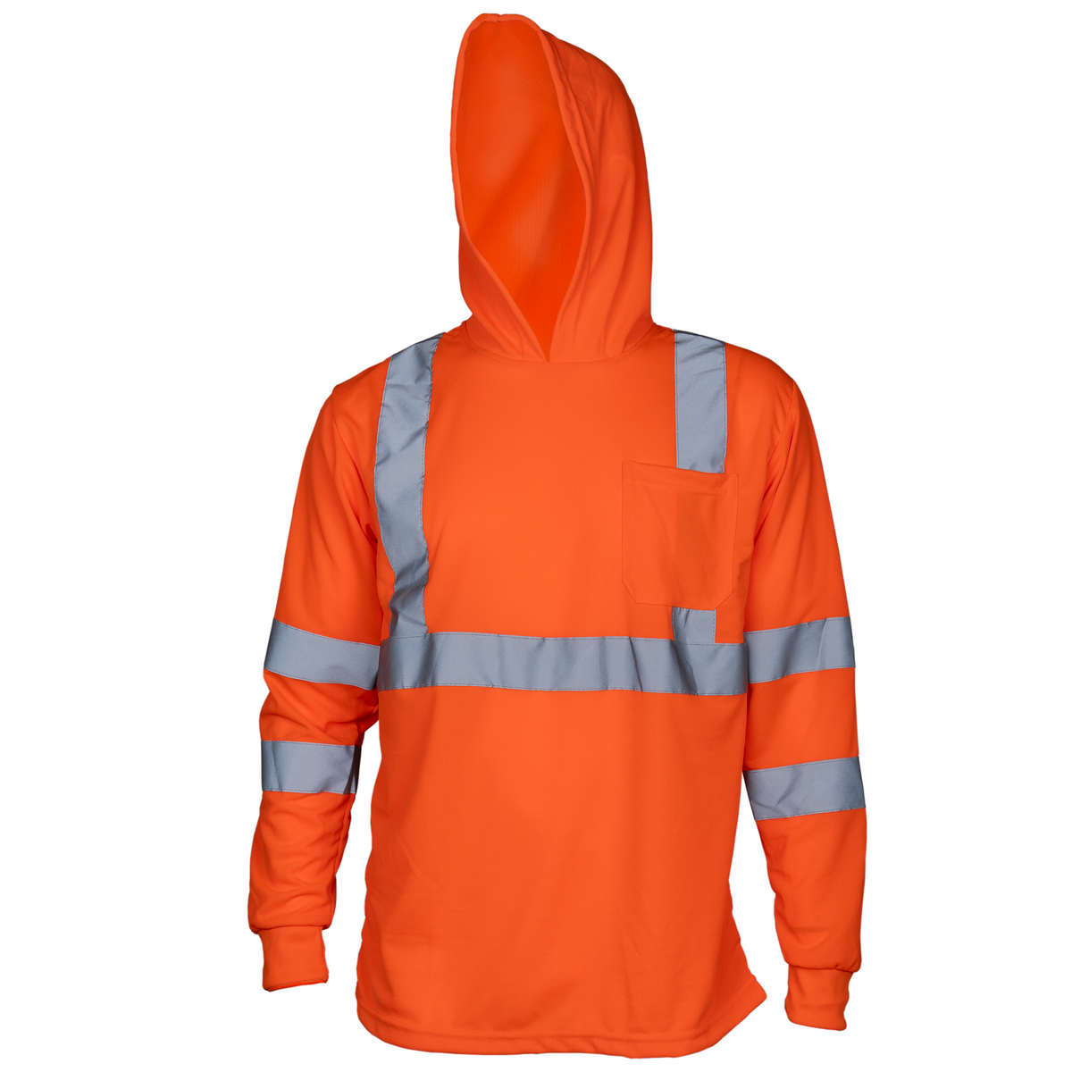 Jorestech High-Vis Long Sleeve Safety Shirt With Reflective Strips and Hoodie