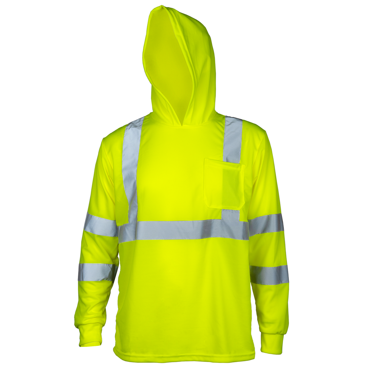Jorestech High-Vis Long Sleeve Safety Shirt With Reflective Strips and Hoodie