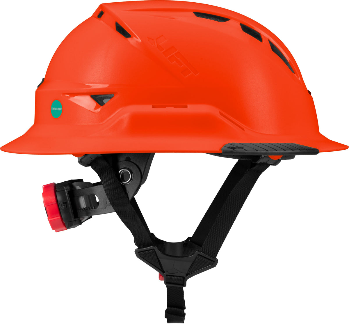 Lift Safety Radix Full Brim Vented Safety Helmet with Twiceme