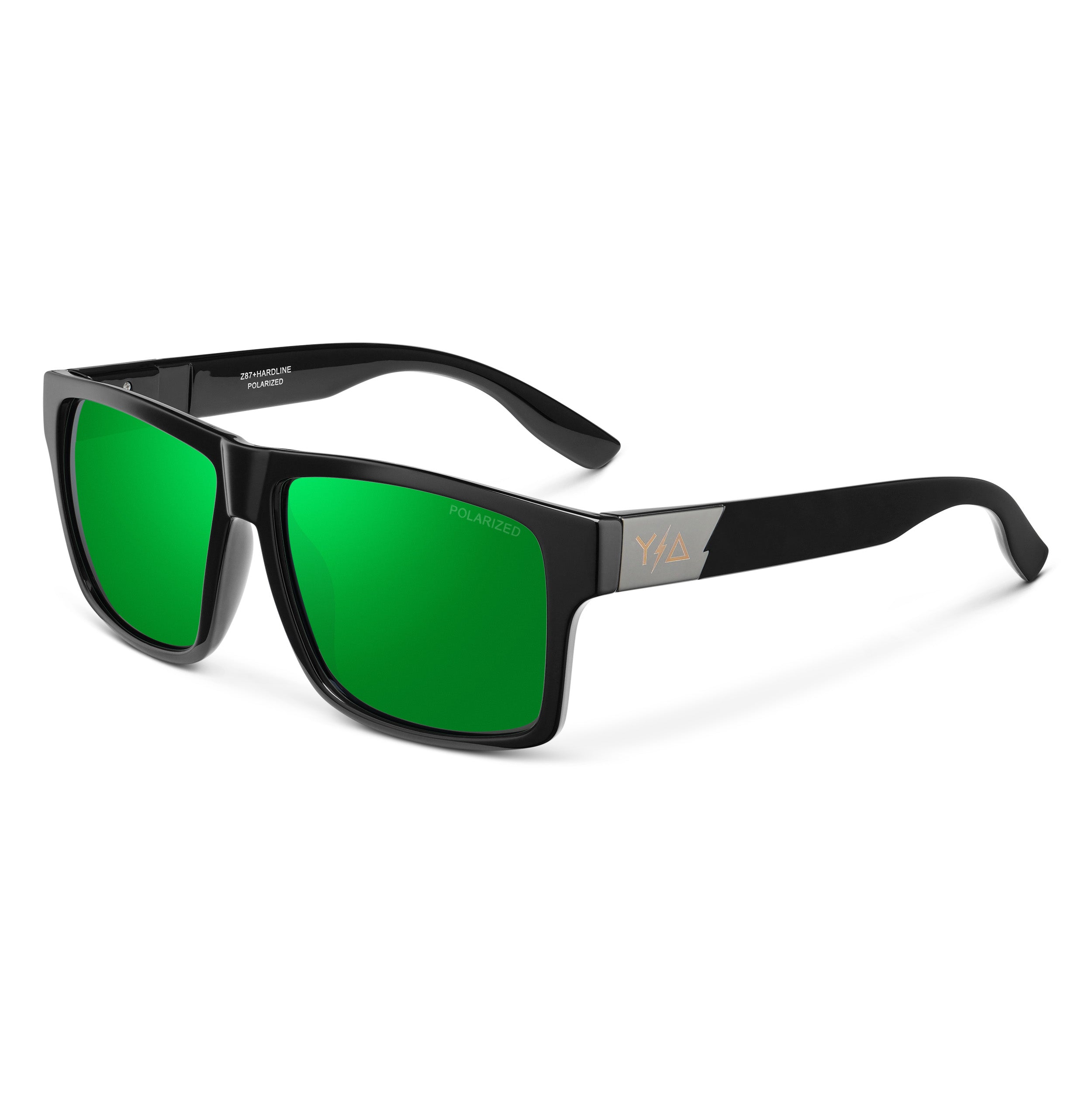 Wye Delta Z87 Hardline Green Polarized Safety Glasses