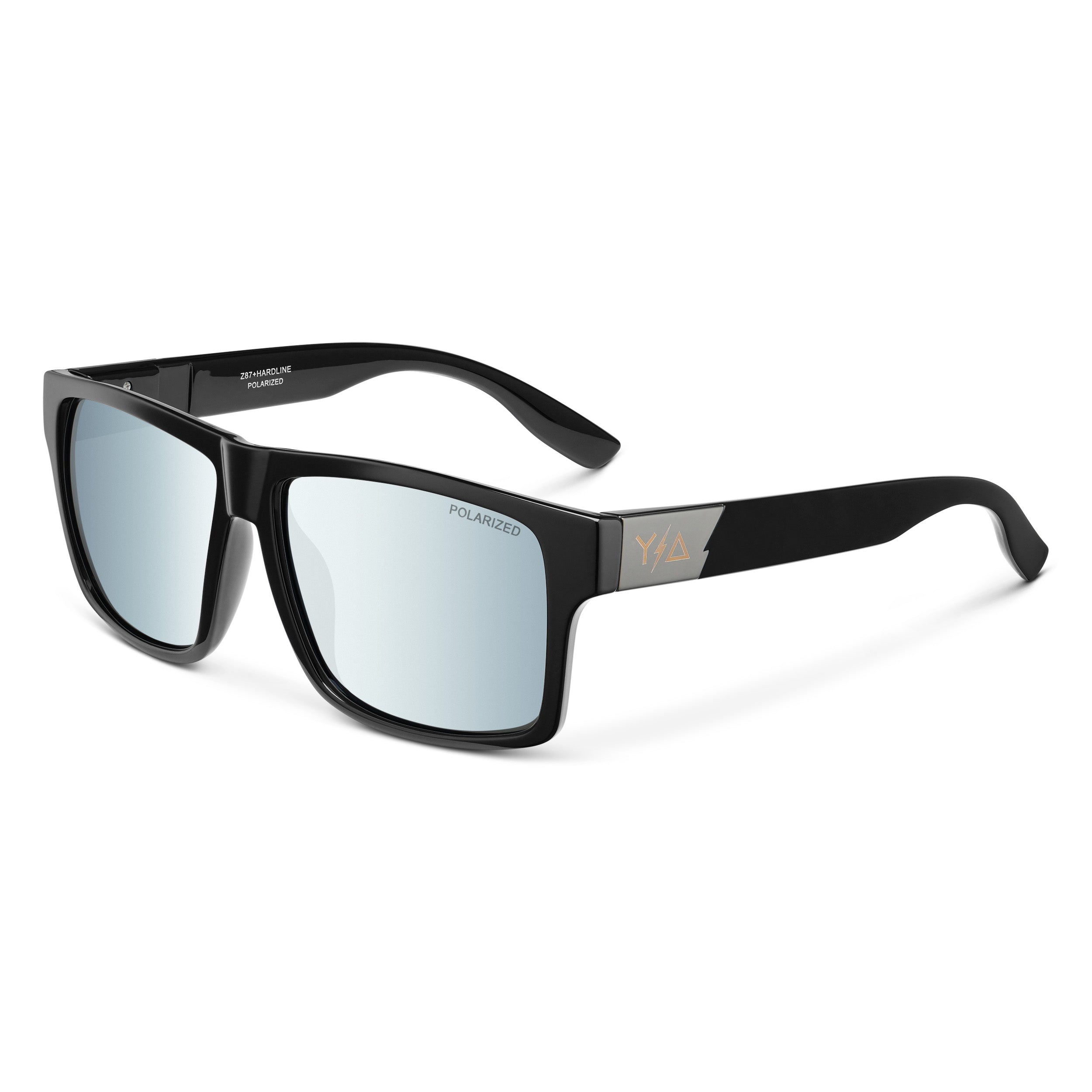 Wye Delta Z87 Hardline Black Mirror Polarized Safety Glasses