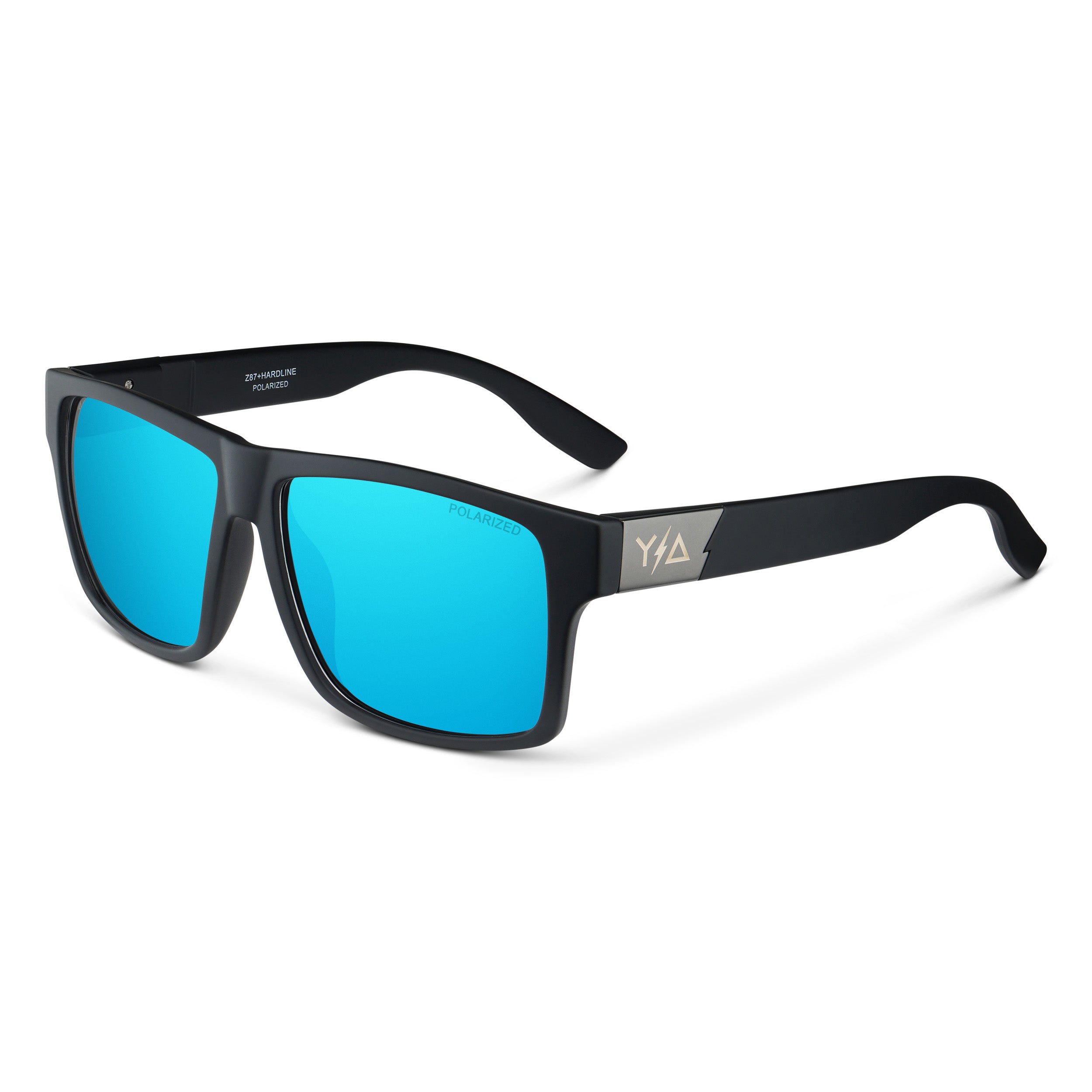 Wye Delta Z87 Hardline Matte Aqua Blue Polarized Safety Glasses