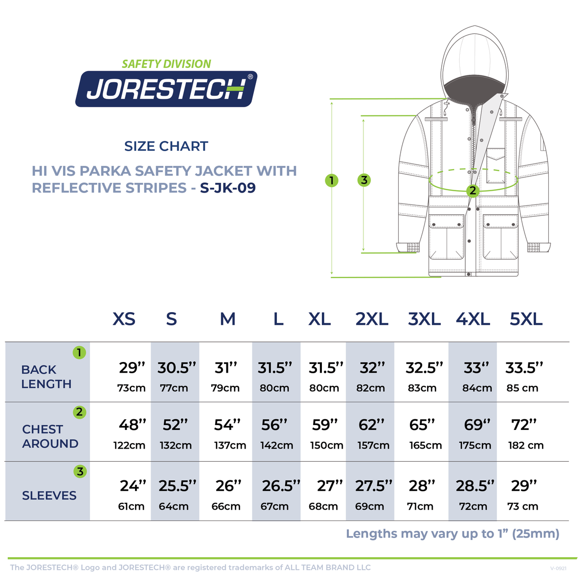 Jorestech Hi-Vis Two-Tone Safety Jacket with Reflective Stripes