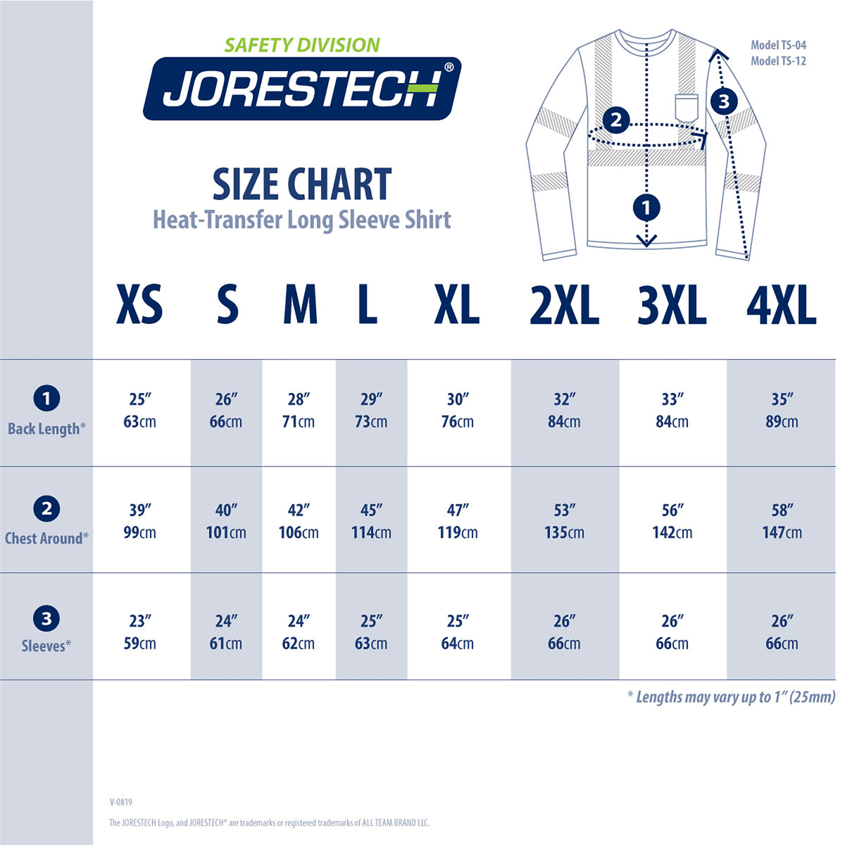 Jorestech Hi-Vis Heat Transfer Reflective Safety Long Sleeve Shirt
