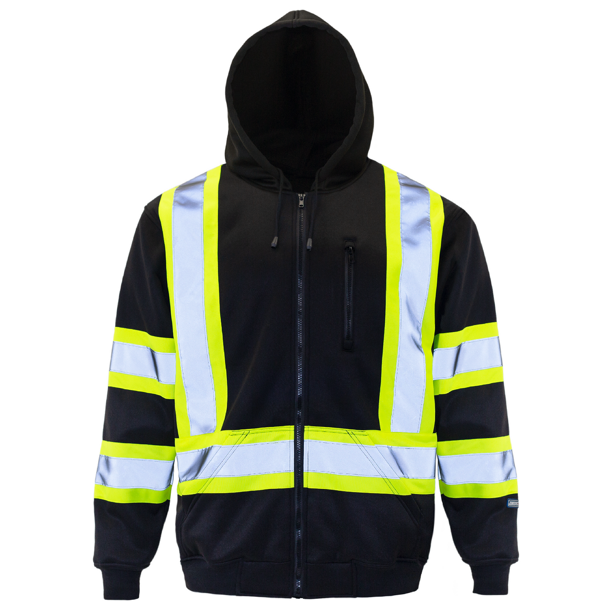 Jorestech Hi-Vis Safety Hooded Sweatshirt with Reflective Stripes