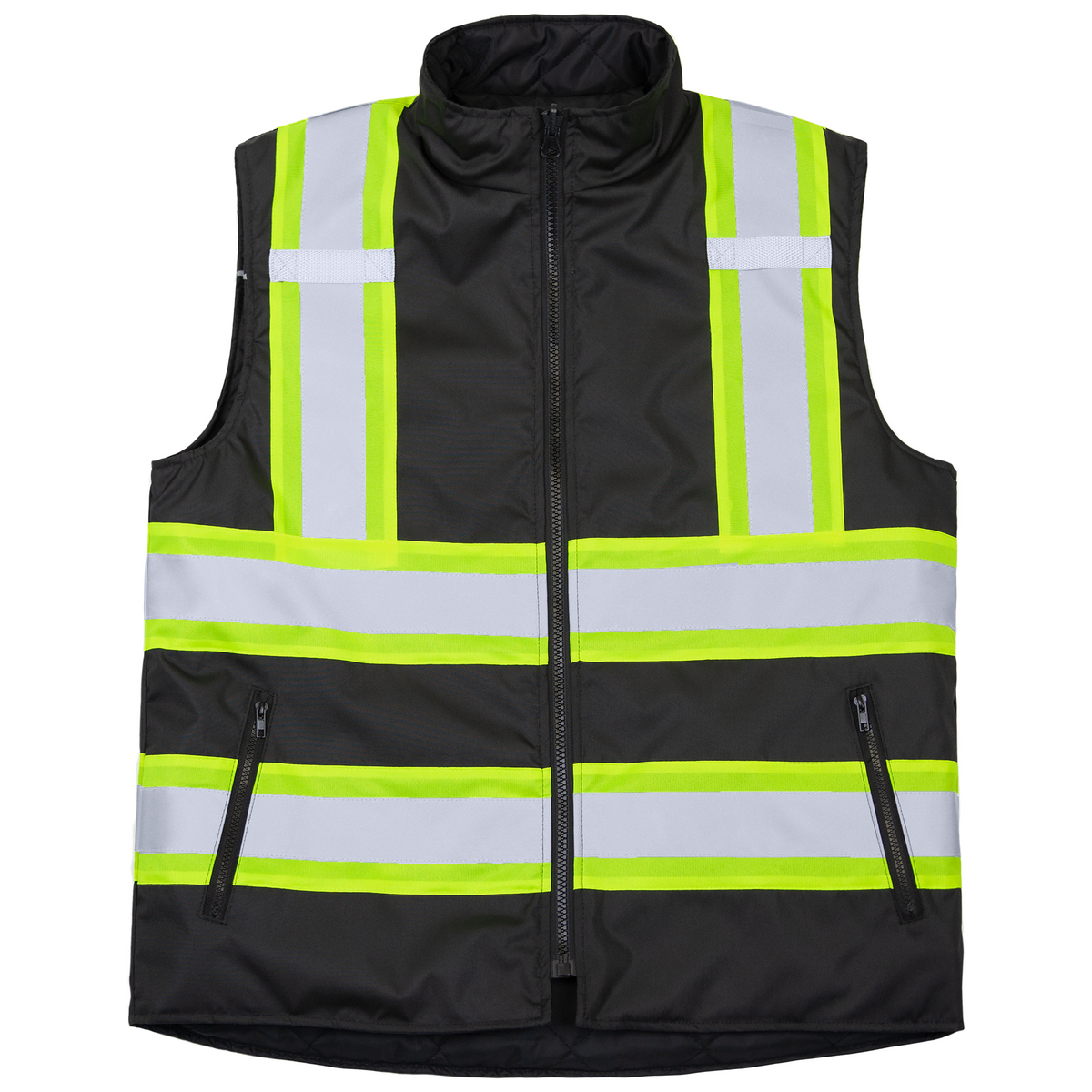 Jorestech Hi-Vis Two-Tone Reversible Insulated Safety Vest with Reflective Strips