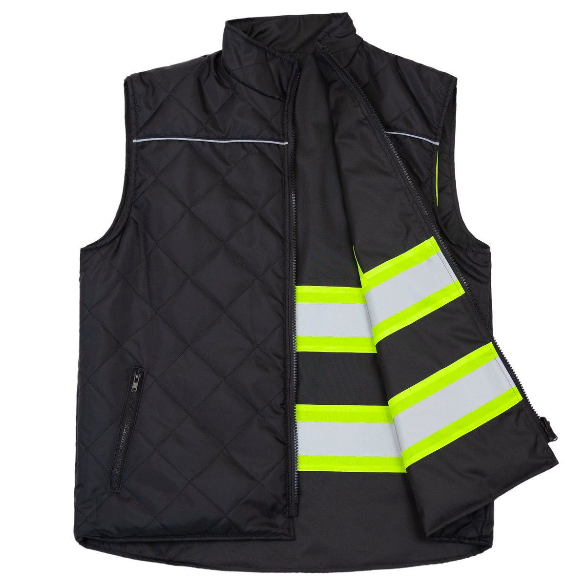 Jorestech Hi-Vis Two-Tone Reversible Insulated Safety Vest with Reflective Strips