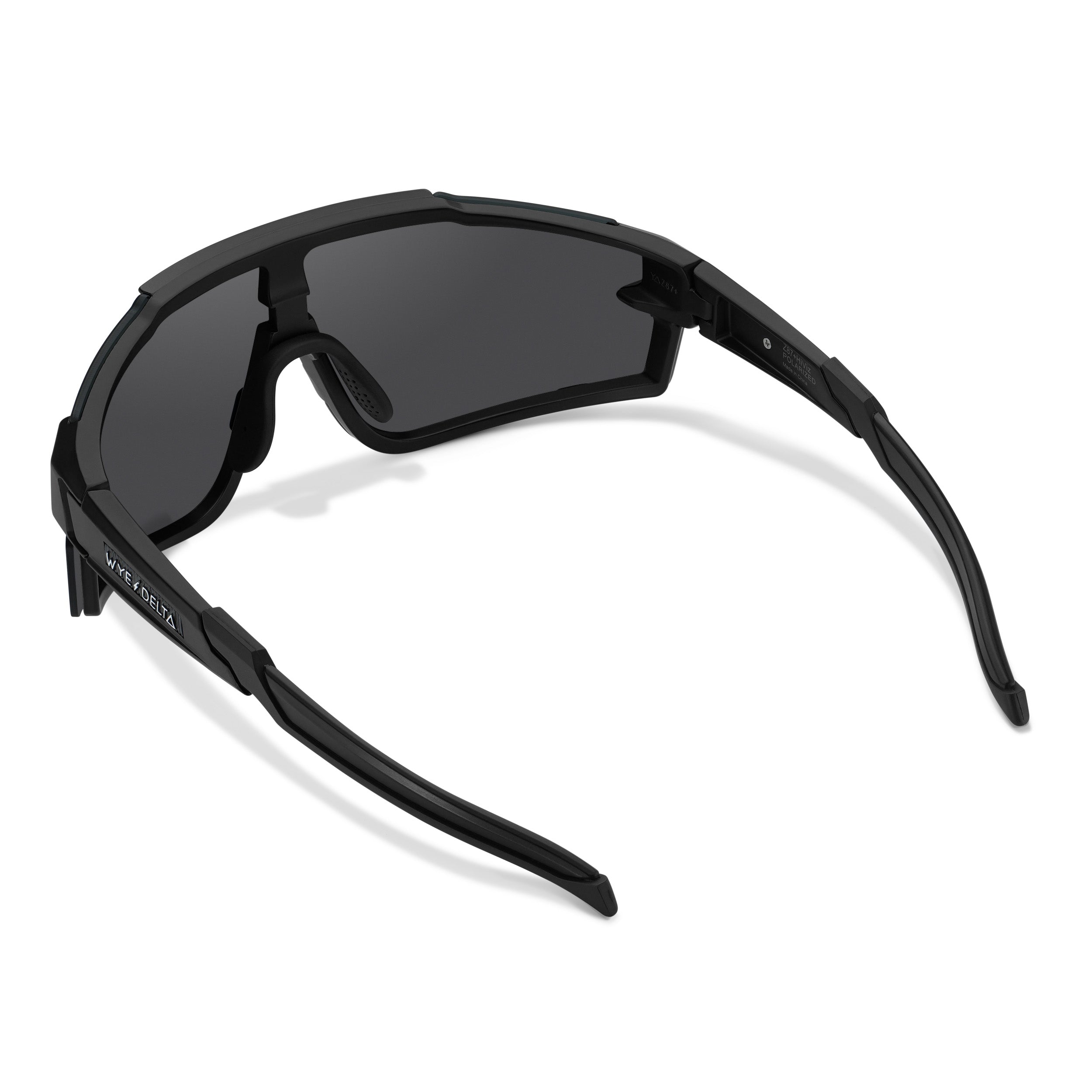 Wye Delta Z87+ HiViz 2.0 Matte Black Polarized Safety Glasses