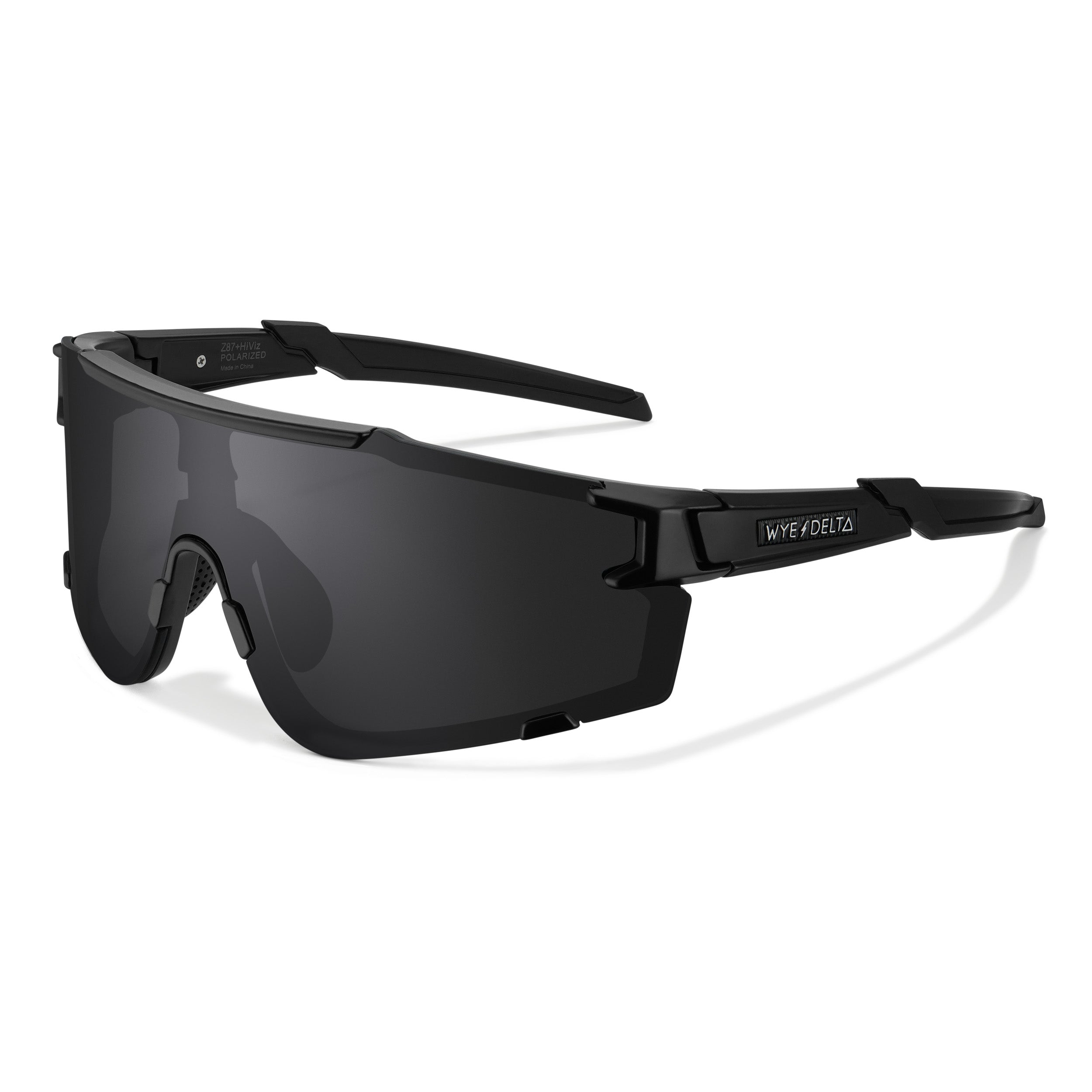 Wye Delta Z87+ HiViz 2.0 Matte Black Polarized Safety Glasses