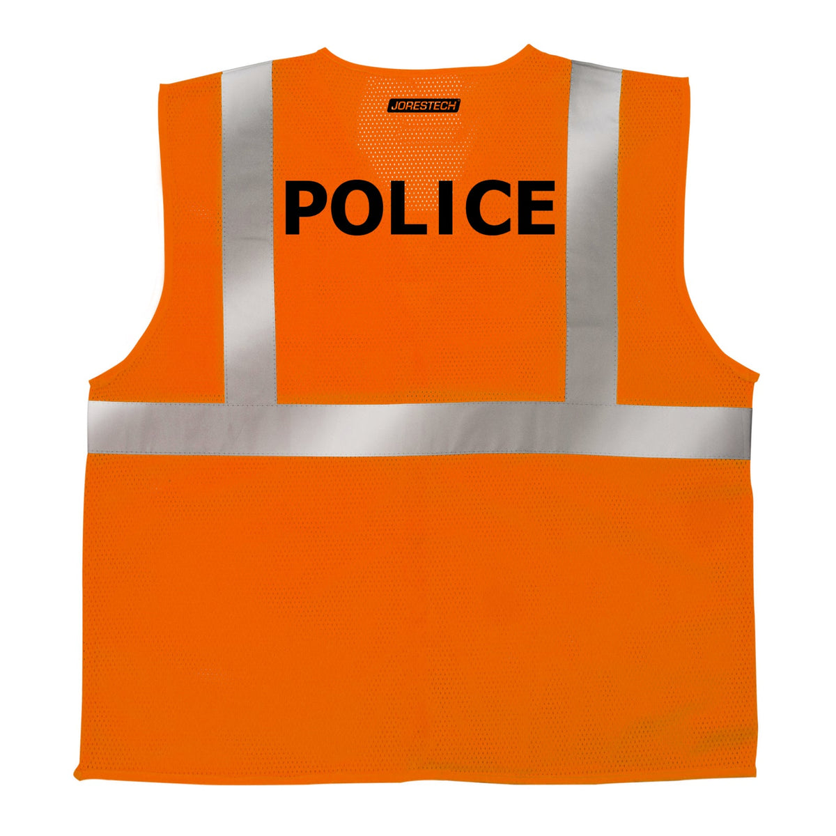 Jorestech Printed Hi-Vis Mesh Safety Vest with 2” Reflective Strips and Pocket - Orange