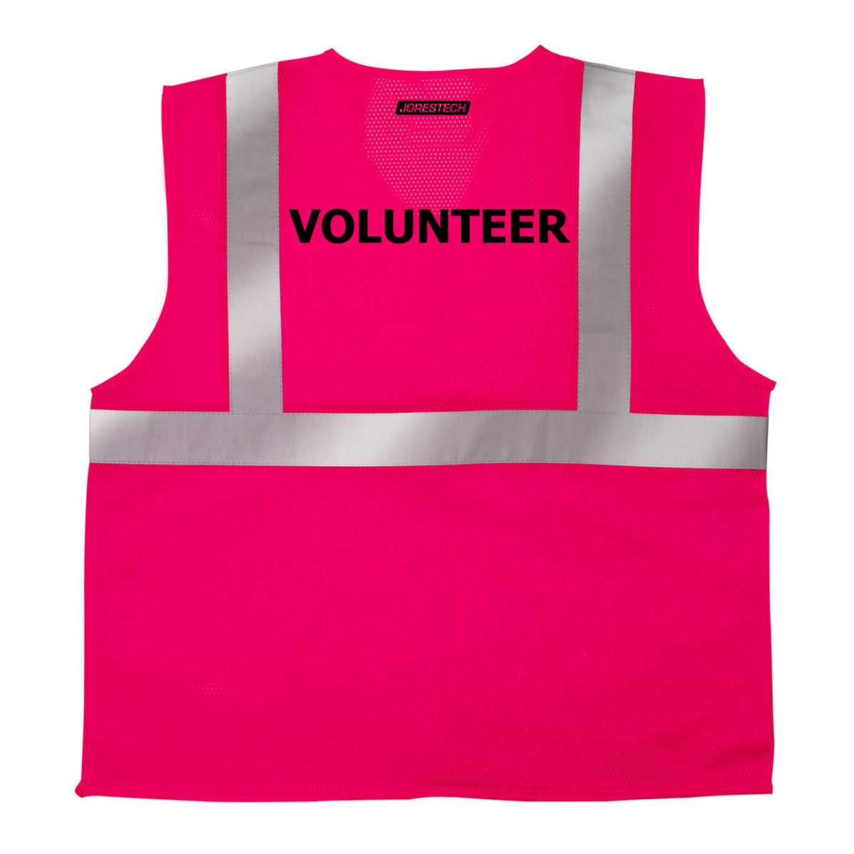 Jorestech Printed Hi-Vis Mesh Safety Vest with 2” Reflective Strips and Pocket - PinkFit Collection