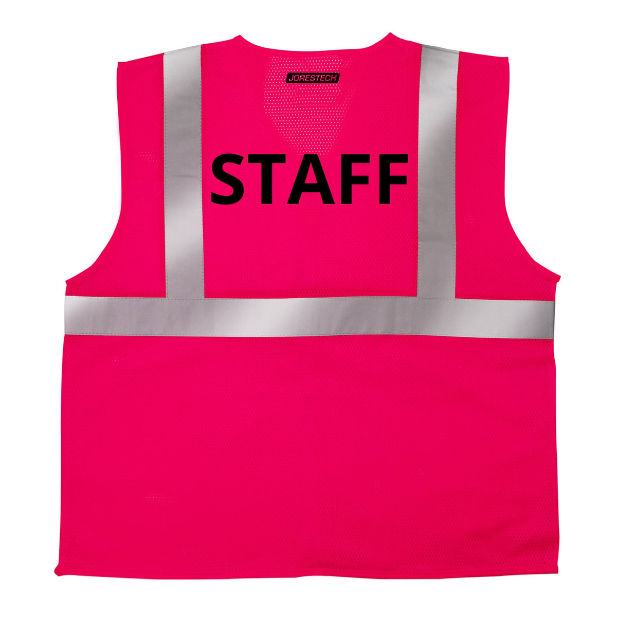 Jorestech Printed Hi-Vis Mesh Safety Vest with 2” Reflective Strips and Pocket - PinkFit Collection
