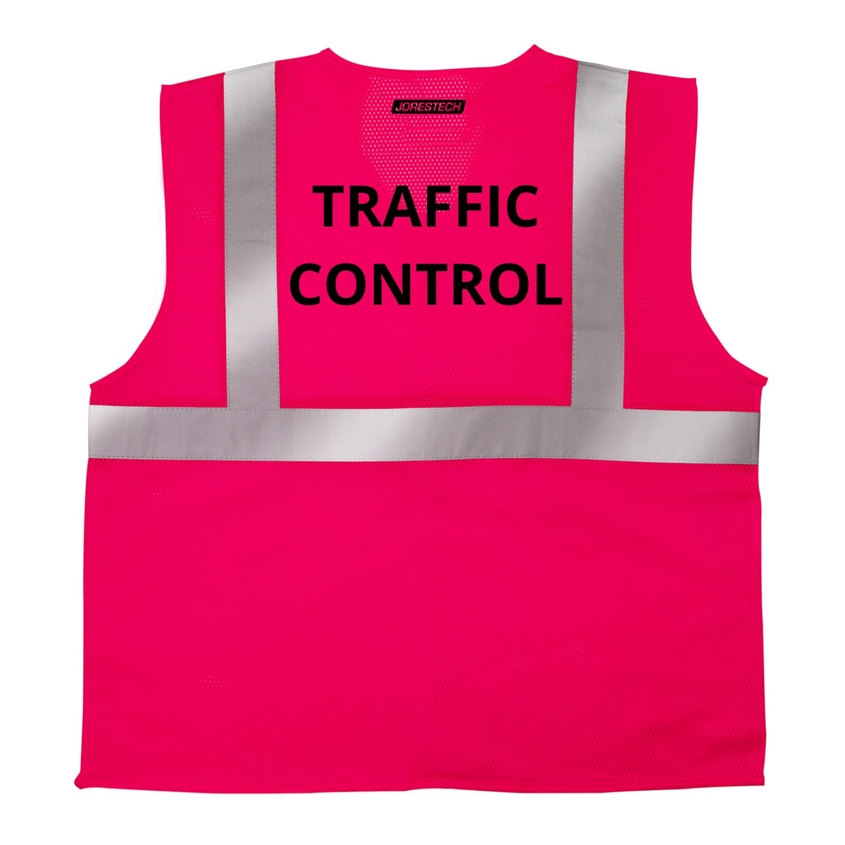 Jorestech Printed Hi-Vis Mesh Safety Vest with 2” Reflective Strips and Pocket - PinkFit Collection