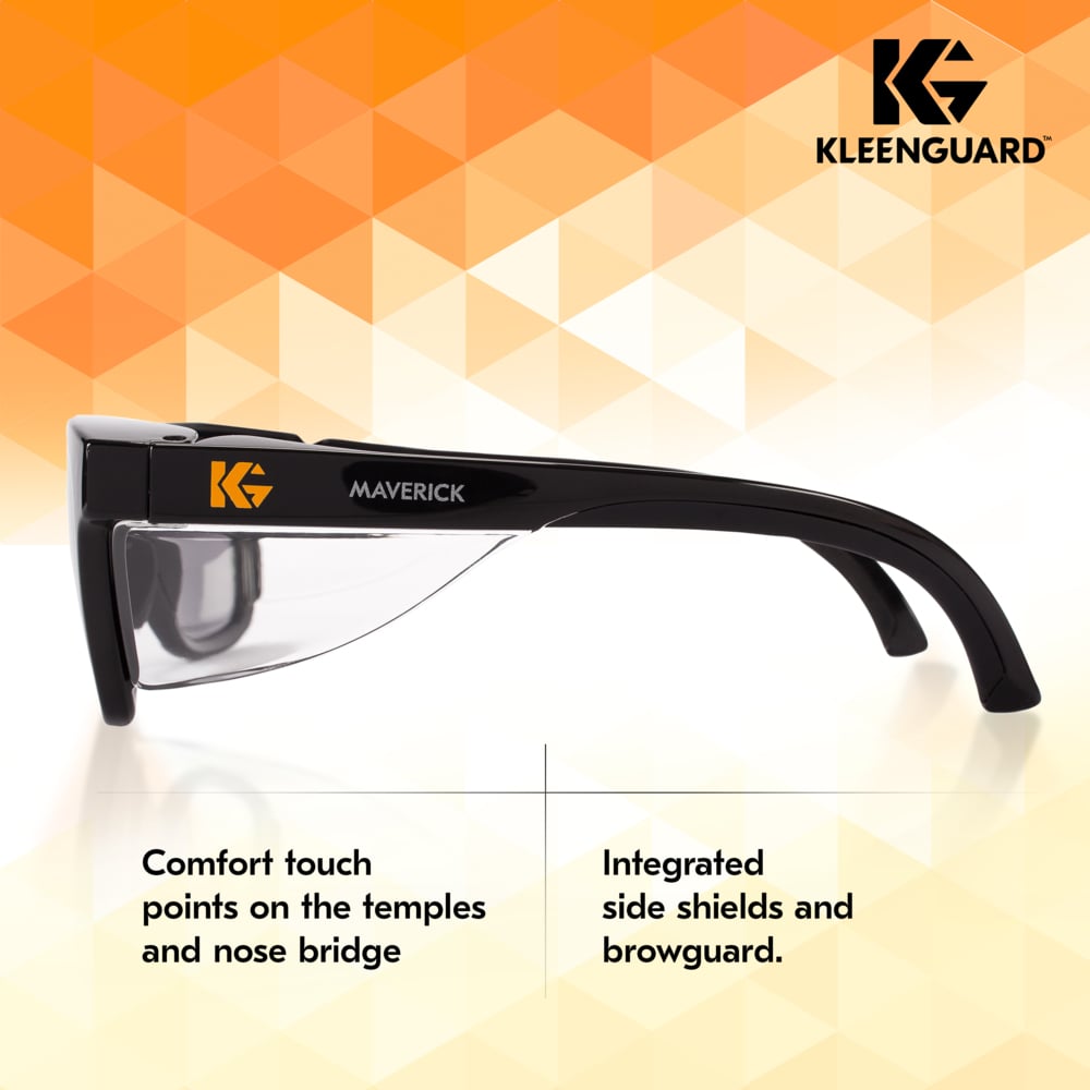 KleenGuard Maverick Safety Glasses with Gray Anti-Fog Lens