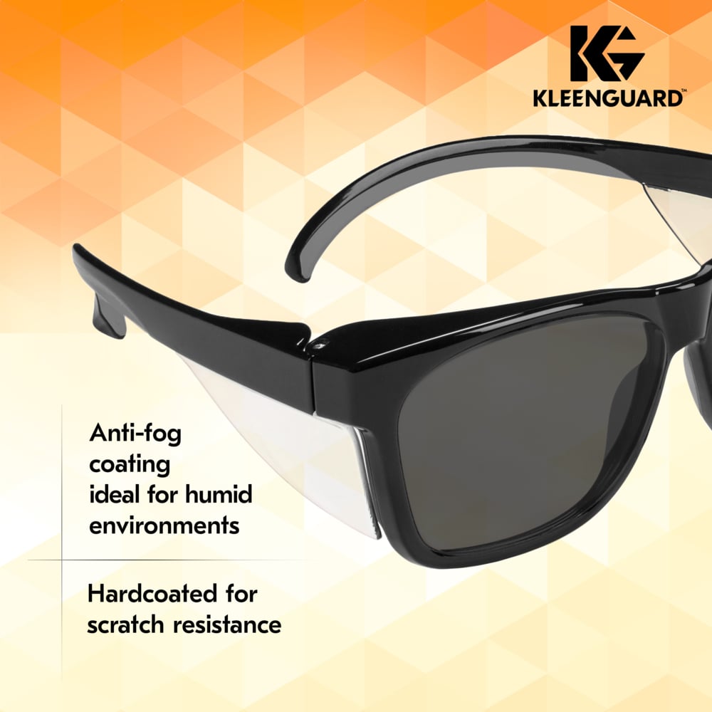 KleenGuard Maverick Safety Glasses with Gray Anti-Fog Lens