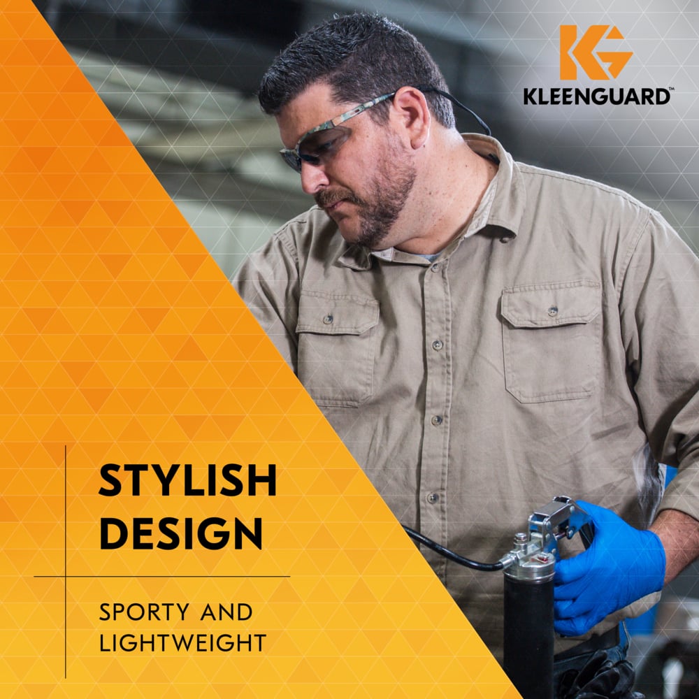 KleenGuard Nemesis Safety Glasses Camo Smoke Anti-Fog Lens