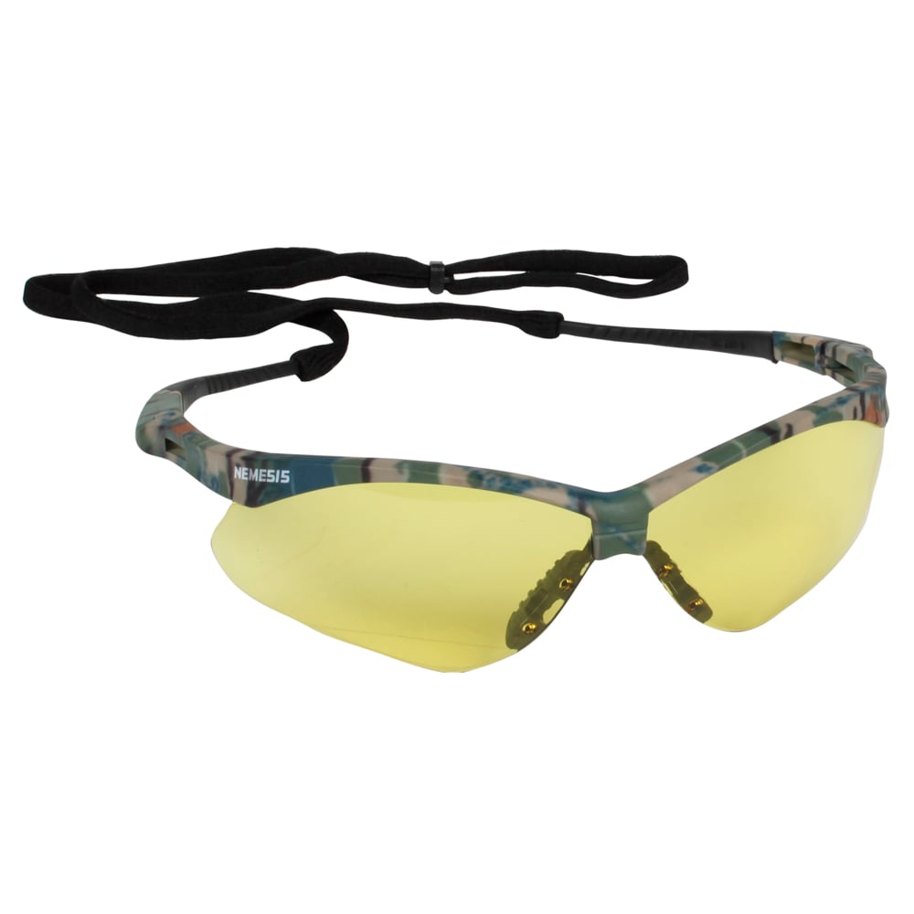 KleenGuard Nemesis Safety Glasses Camo Amber Anti-Fog Lens