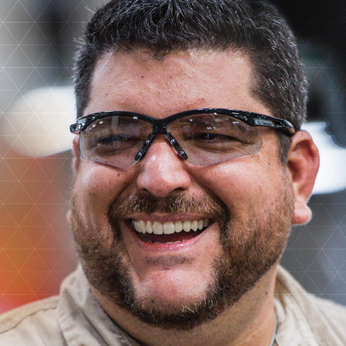 Man wearing KleenGuard Nemesis Safety Glasses