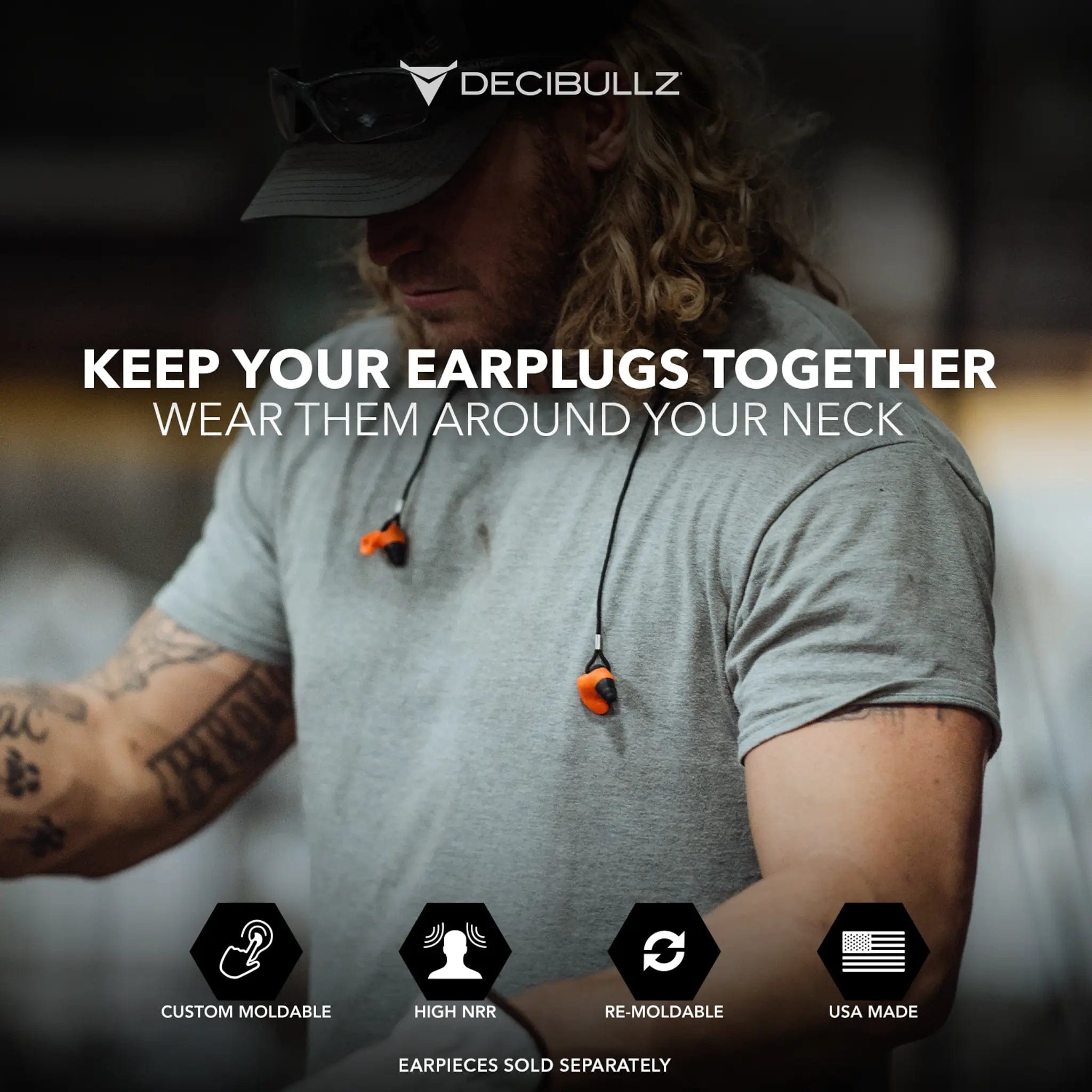 Decibullz Custom Molded Earplug Lanyard