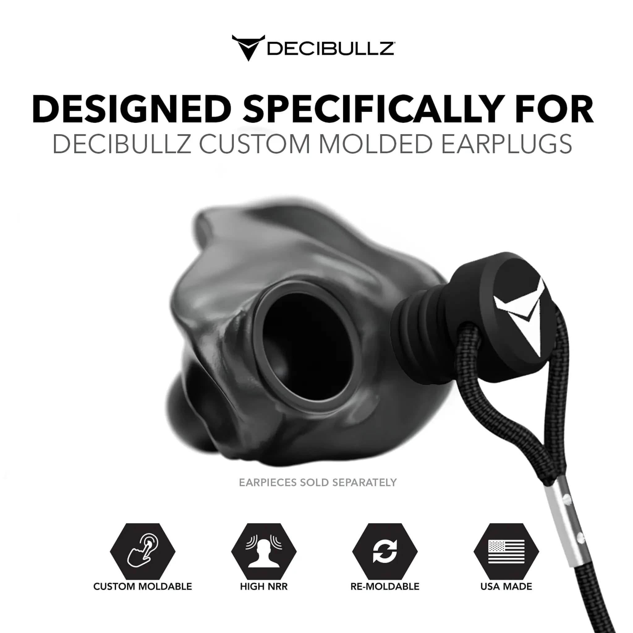 Decibullz Custom Molded Earplug Lanyard