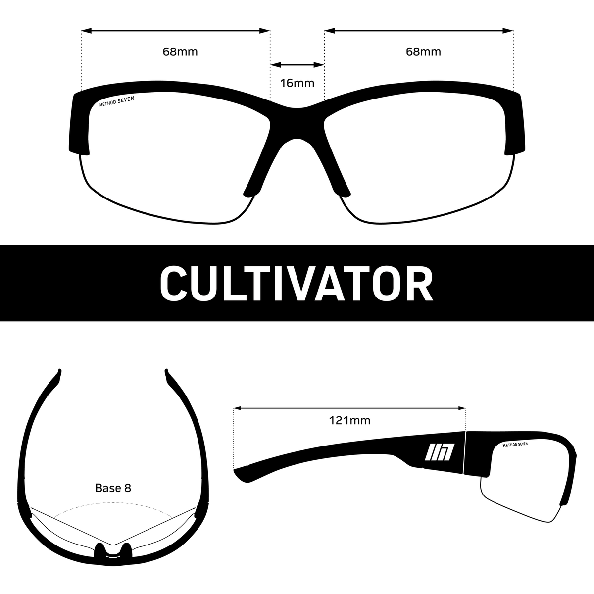Method Seven Cultivator Blurple LED Classic Grow Room Glasses