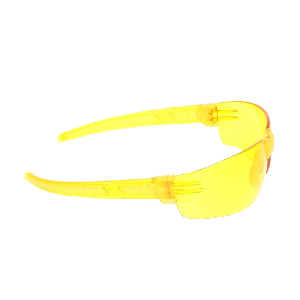 MCR Safety Hulk HK2 HK214PF Safety Glasses with Amber Anti-Fog Lenses Right Temple