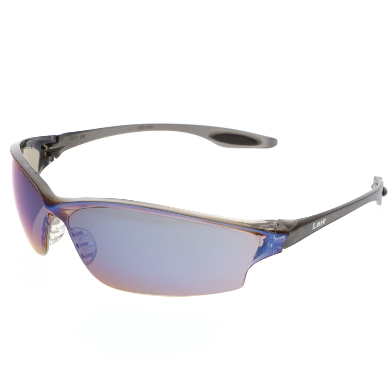MCR Safety LW218 Law LW2 Safety Glasses - Smoke Frame - Blue Mirror Lens