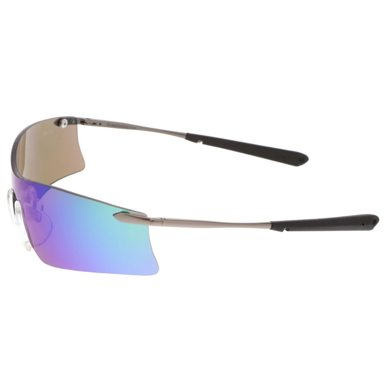 MCR Safety Rubicon T4 Safety Glasses with Emerald Mirror Lens
