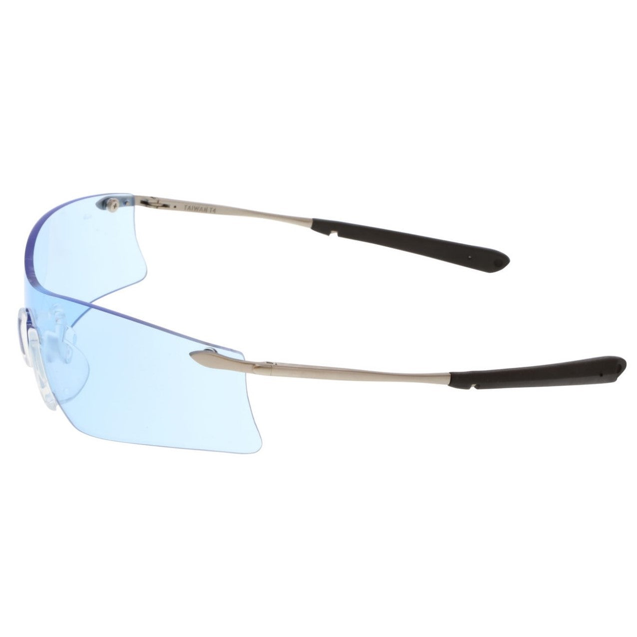 MCR Safety T4113AF Rubicon T4 Safety Glasses with Light Blue Anti-Fog Lens left temple