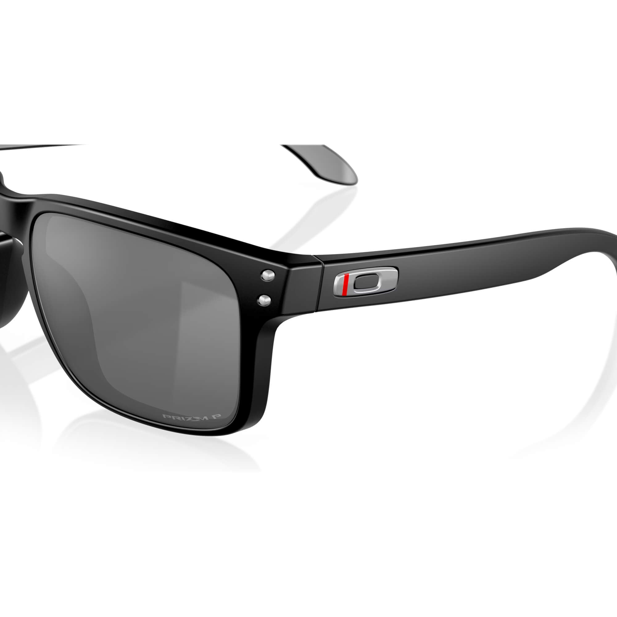 Oakley SI Holbrook Thin Red Line Sunglasses Matte Black with Polarized