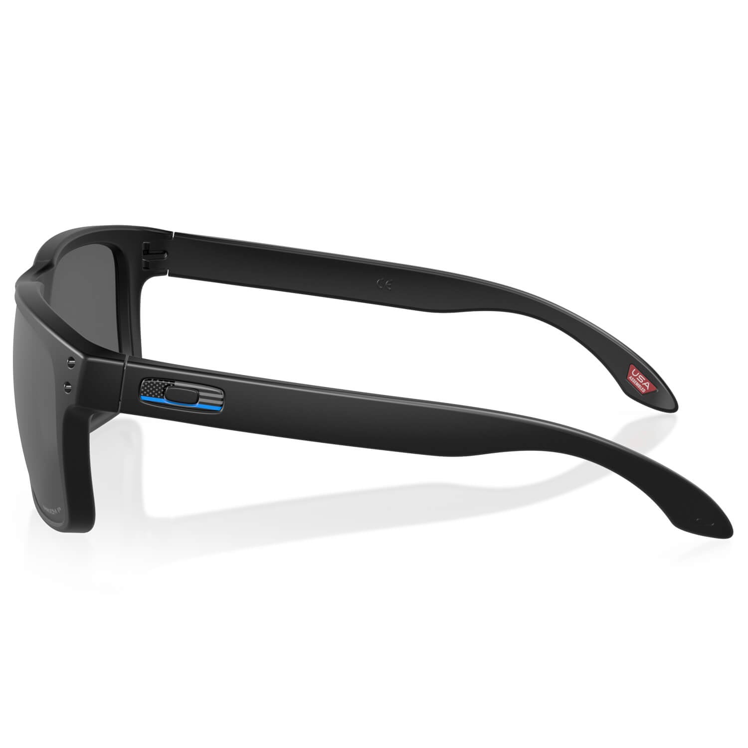 Oakley SI Holbrook Thin Blue Line Sunglasses Matte Black with Polarize