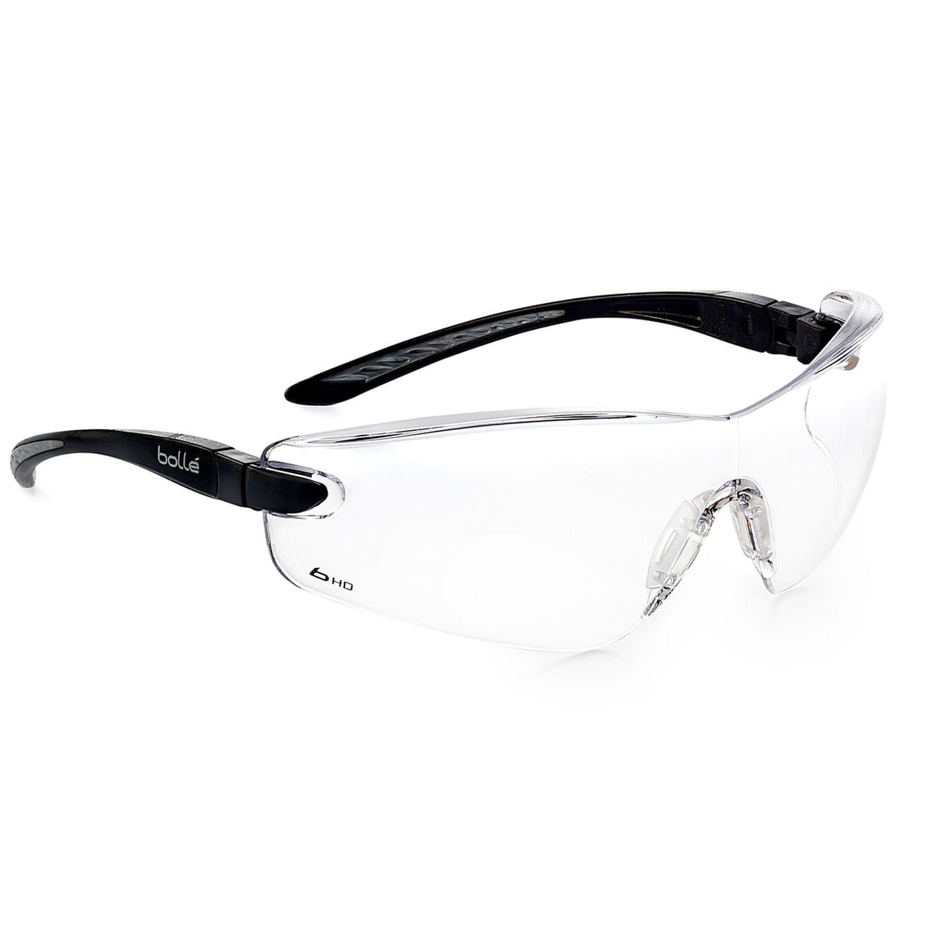 Bolle Cobra Safety Glasses with Black Temples and HD Hydrophobic Anti-Fog Lens