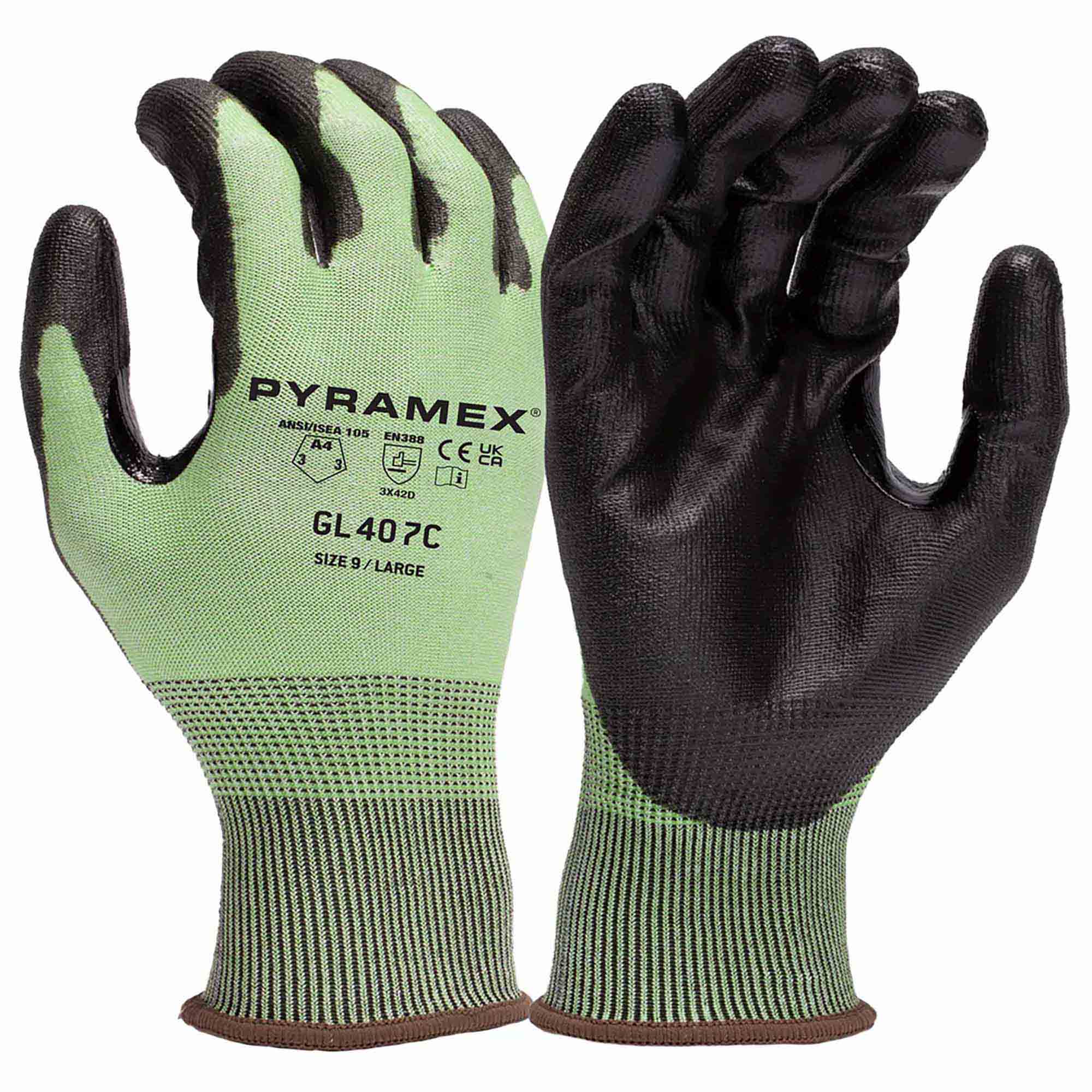 Pyramex GL407C A4 Cut-Resistant Polyurethane Gloves-GL407CS-Small-Safety Glasses USA-1