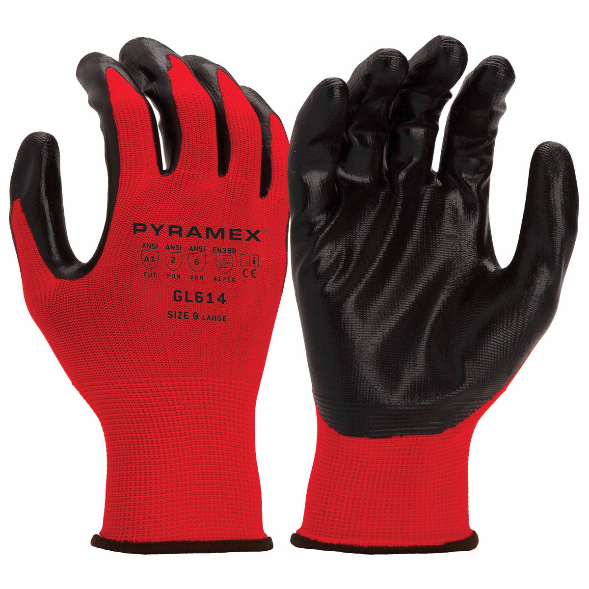 Pyramex GL614 Cut-Resistant A1 Nitrile Foam Dipped Gloves