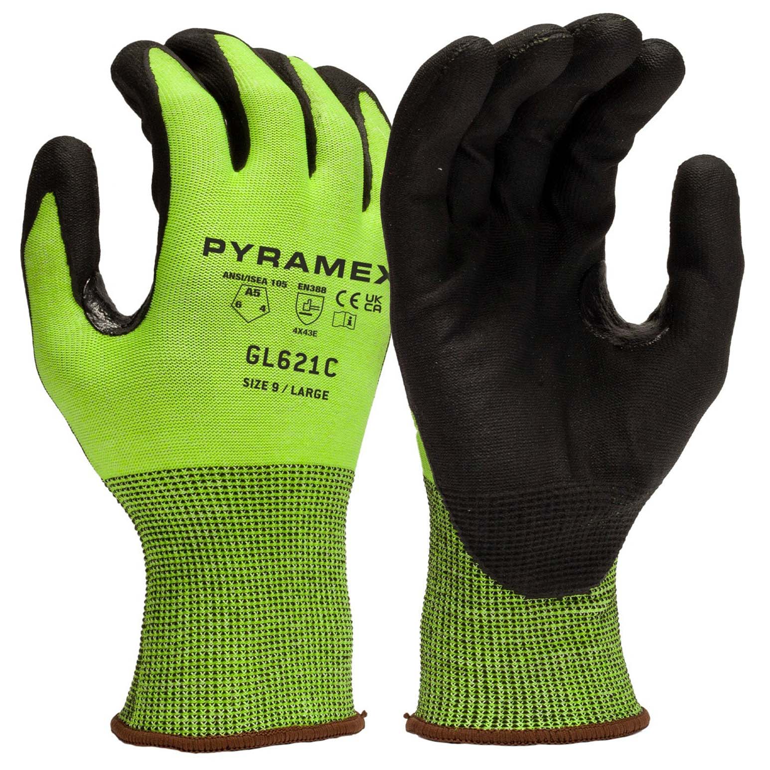 Pyramex GL621C A5 Cut-Resistant Micro-Foam Nitrile Gloves-GL621CS-Small-Safety Glasses USA-1
