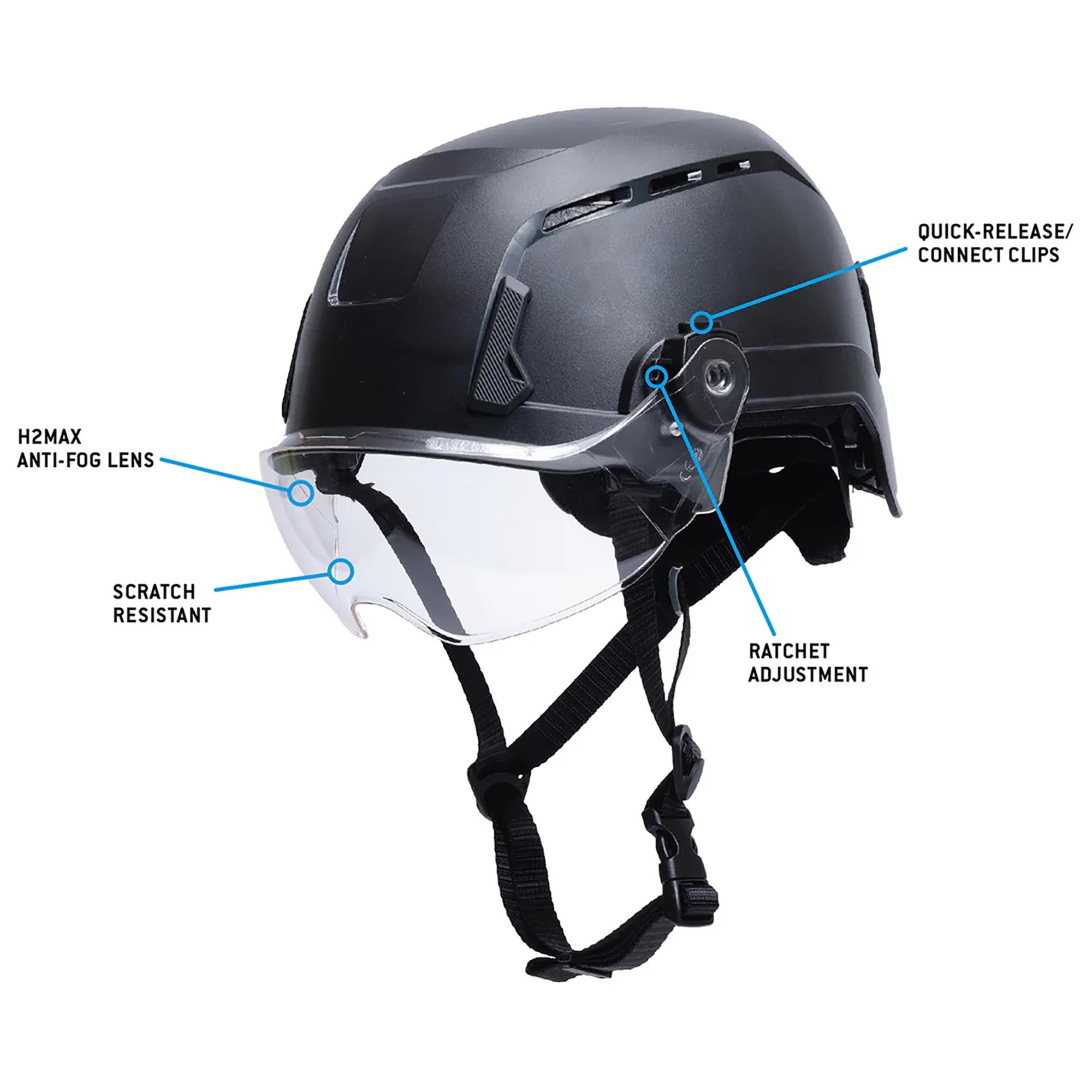 Pyramex SL T2 Safety Helmet Visor-Safety Glasses USA-3
