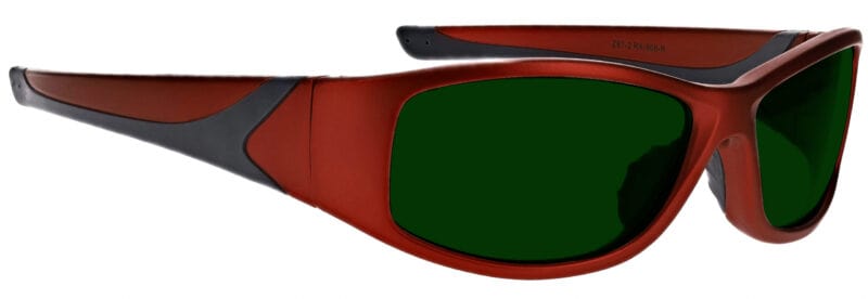 Phillips 808 Green Welding Safety Glasses with Red Frame
