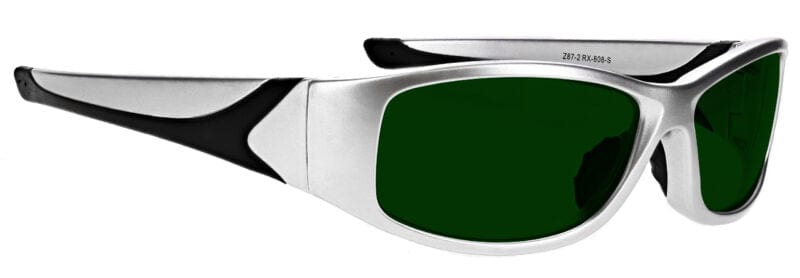 Phillips 808 Green Welding Safety Glasses with Silver Frame