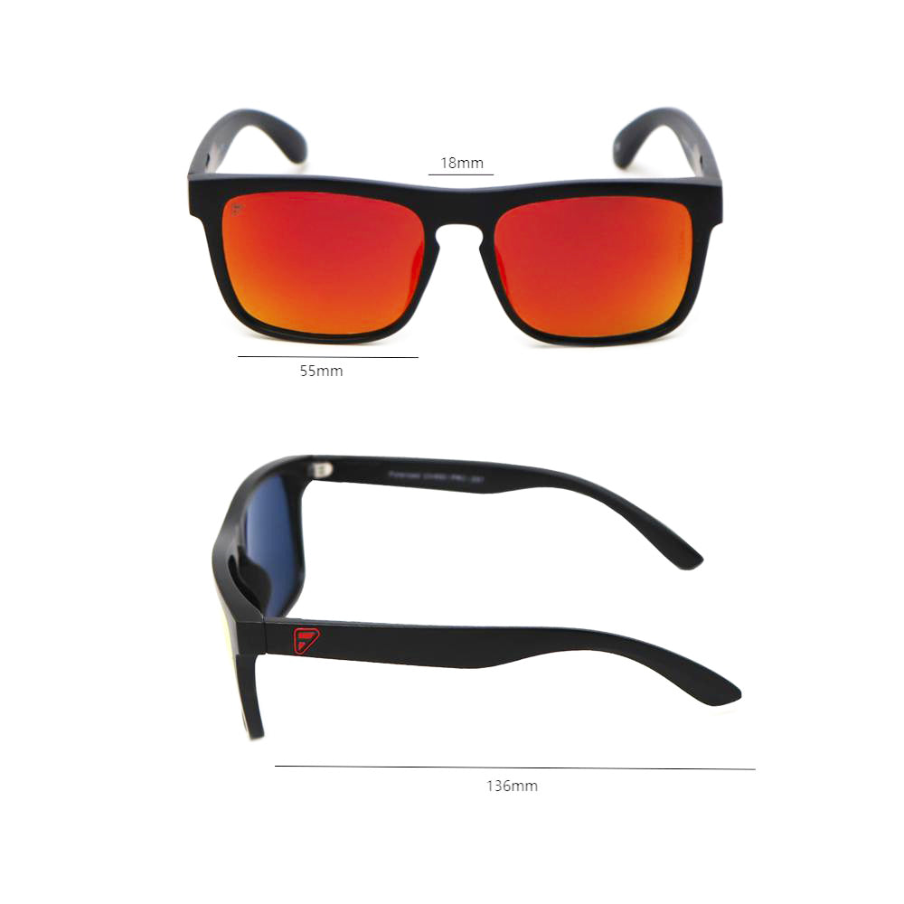 Frontline Optics Pomona Crimson Polarized Z87 Sunglasses