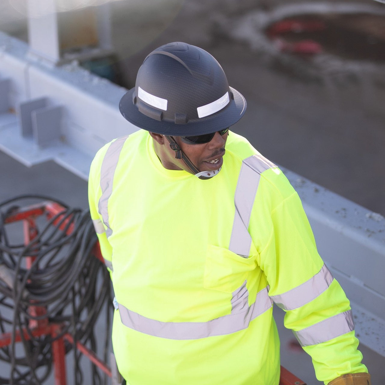 Pyramex Ridgeline Full Brim Hard Hat Hydro Dipped Graphite Pattern