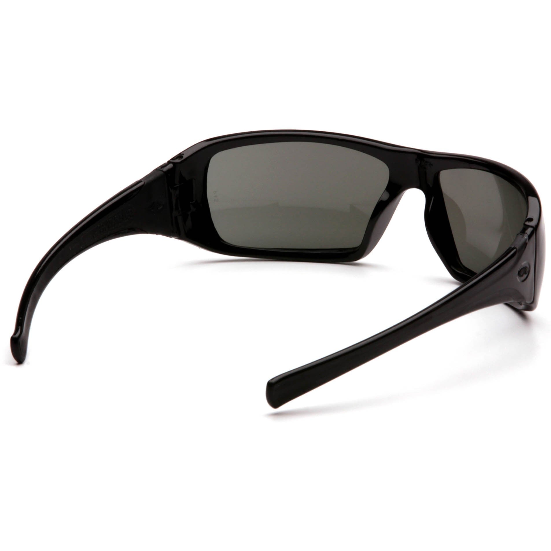Pyramex SB5621D Goliath Safety Glasses - Black Frame - Gray Polarized Lenses Nose Bridge View