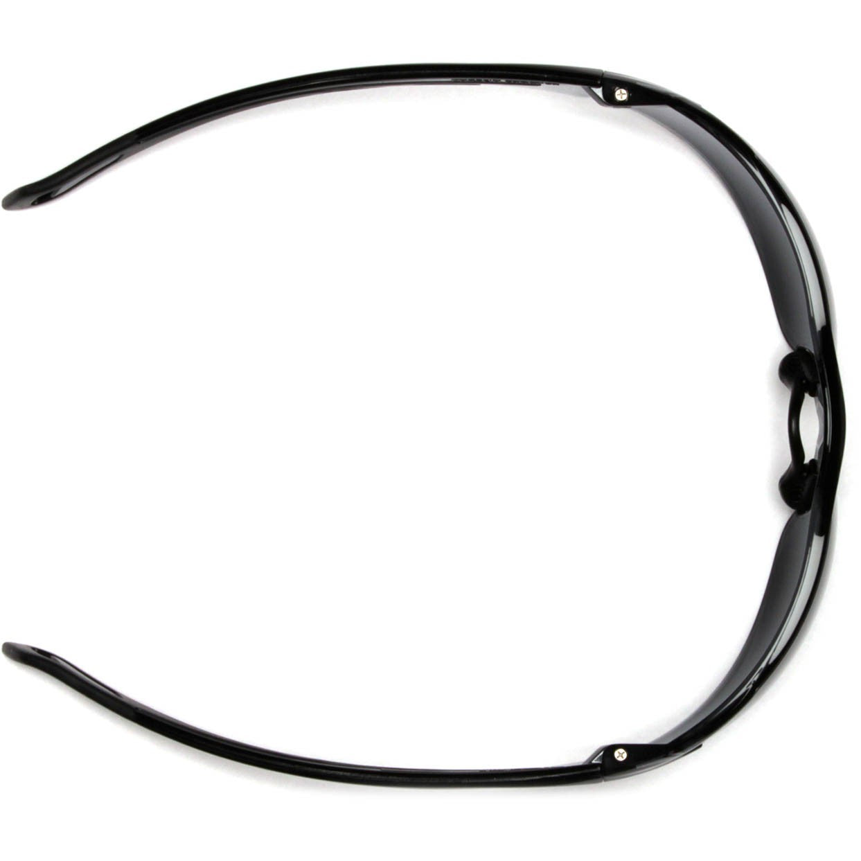 Pyramex SB7110ST PMXSLIM Safety Glasses Black Temples Clear H2X Anti-Fog Lens Top View