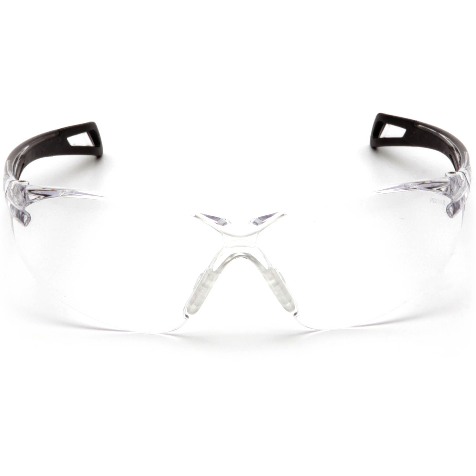Pyramex SB7110S PMXSLIM Safety Glasses Black Temples Clear Lens Front View