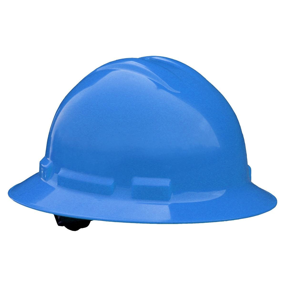 Radians Quartz Full Brim Hard Hat 4 Point Ratchet Suspension Made in USA Blue QHR4-BLUE