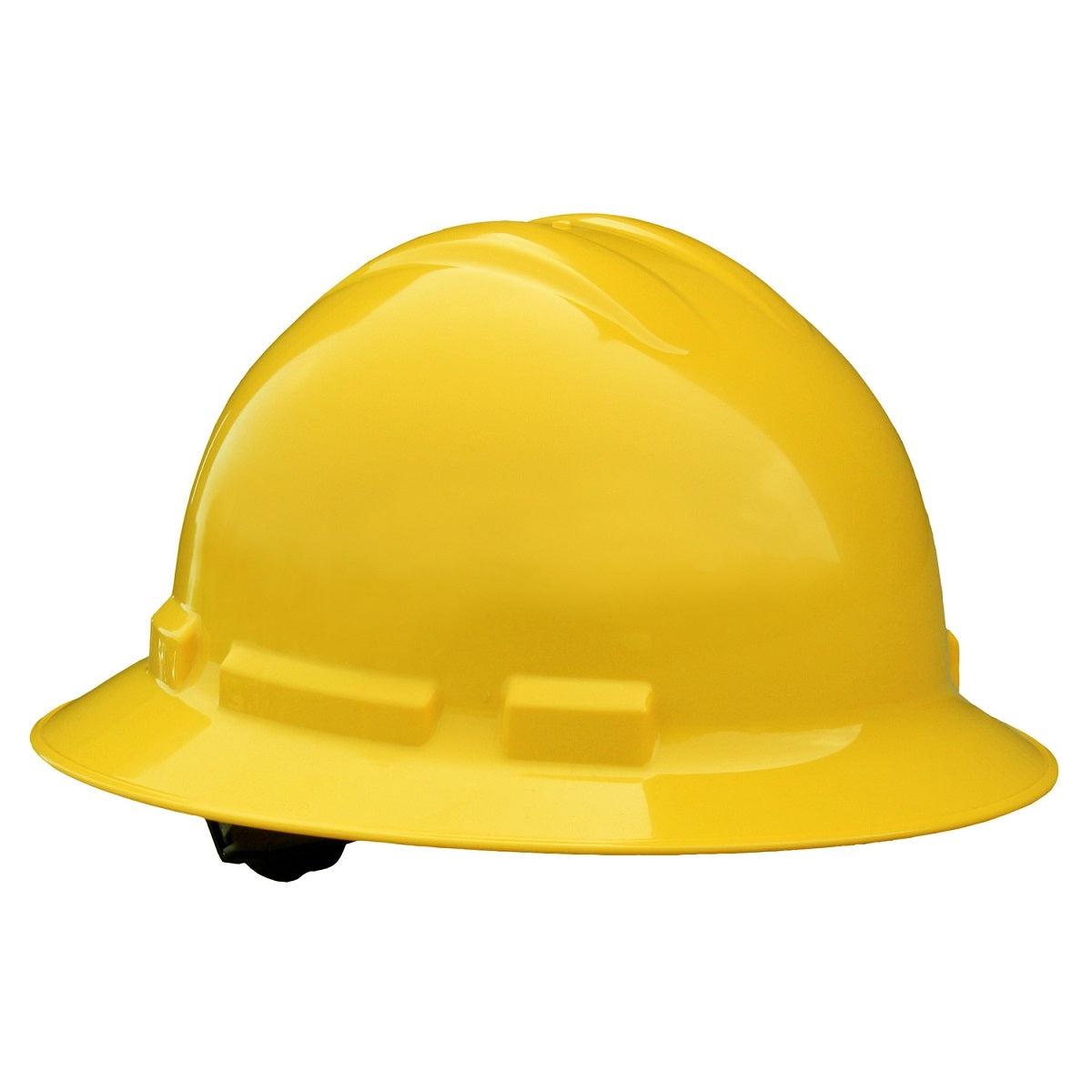 Radians Quartz Full Brim Hard Hat 4 Point Ratchet Suspension Made in USA Yellow QHR4-Yellow